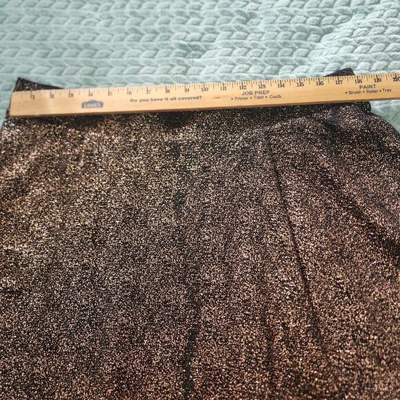 Torrid Metallic Gold Black Skater Mini Skirt Size 2X Pockets - Picture 3 of 10